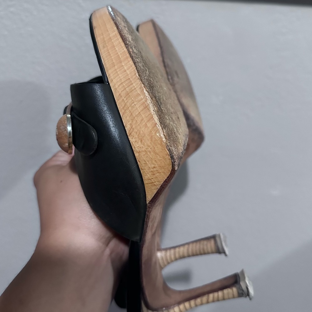 Authentic Chanel Wooden Mules with Chanel Box - Picture 8 of 13